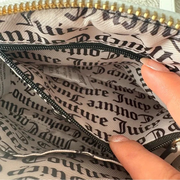 Juicy Couture White Embossed Logo Crossbody Bag Bundle | Includes Free Gift - Picture 7 of 8